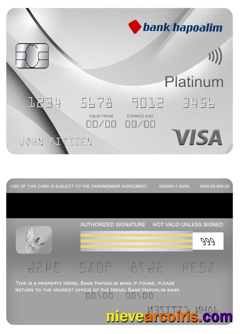 Israel Bank Hapoalim bank visa platinum card